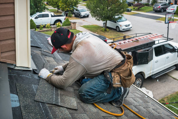 Professional Gutter Repair And Installation technician working in Newport, NJ